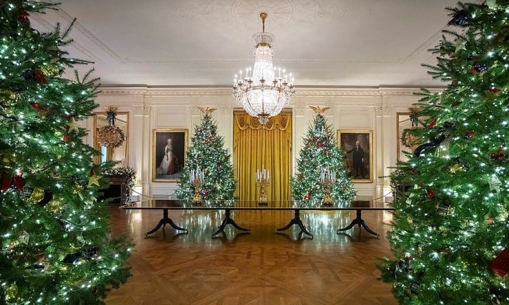 Bà Melania Trump tiếp nhận cây thông Giáng sinh
