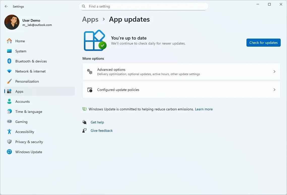 Giao diện Unified Update Orchestration Platform