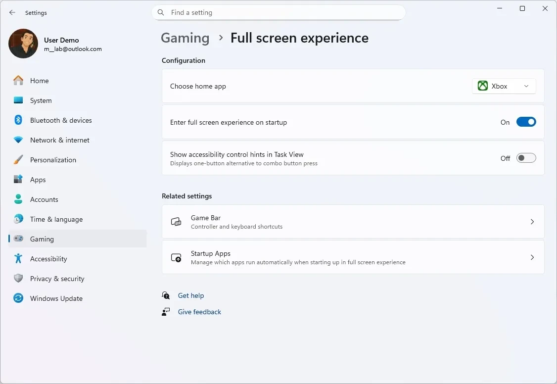 Xbox Full Screen Experience trên PC