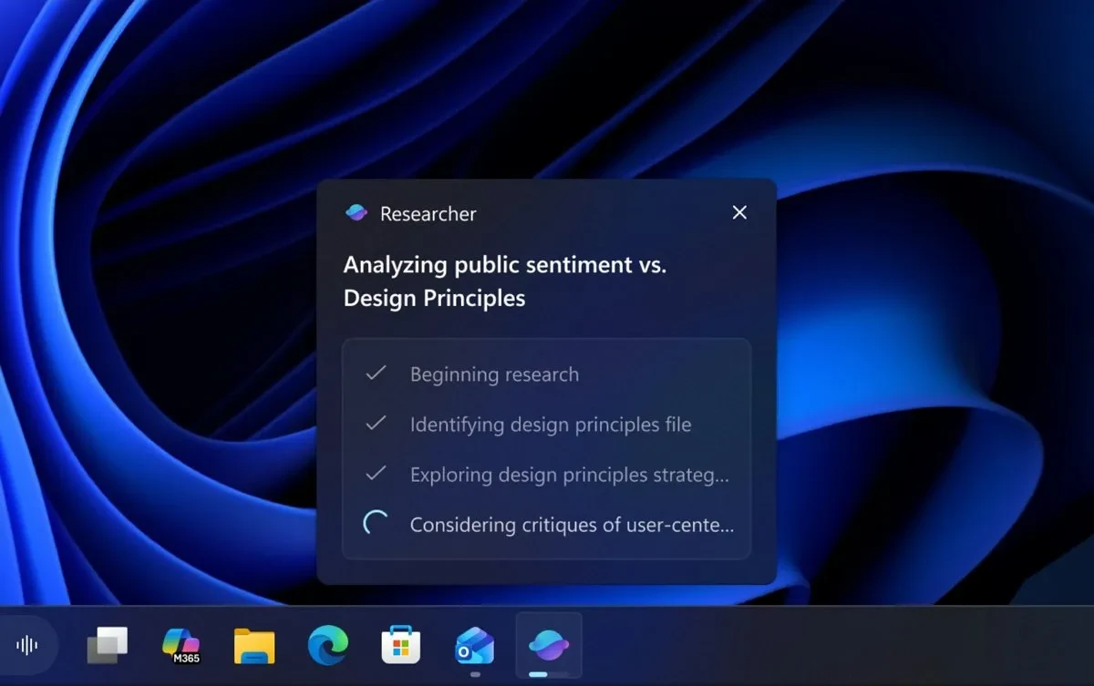 AI Agents trên Taskbar Windows 11