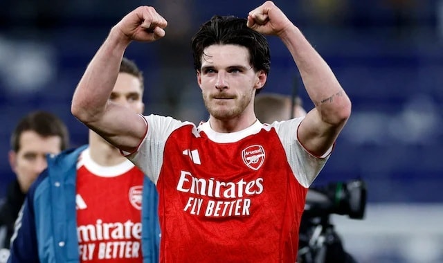 Declan Rice thi đấu ấn tượng trong màu áo Arsenal trước Everton.
