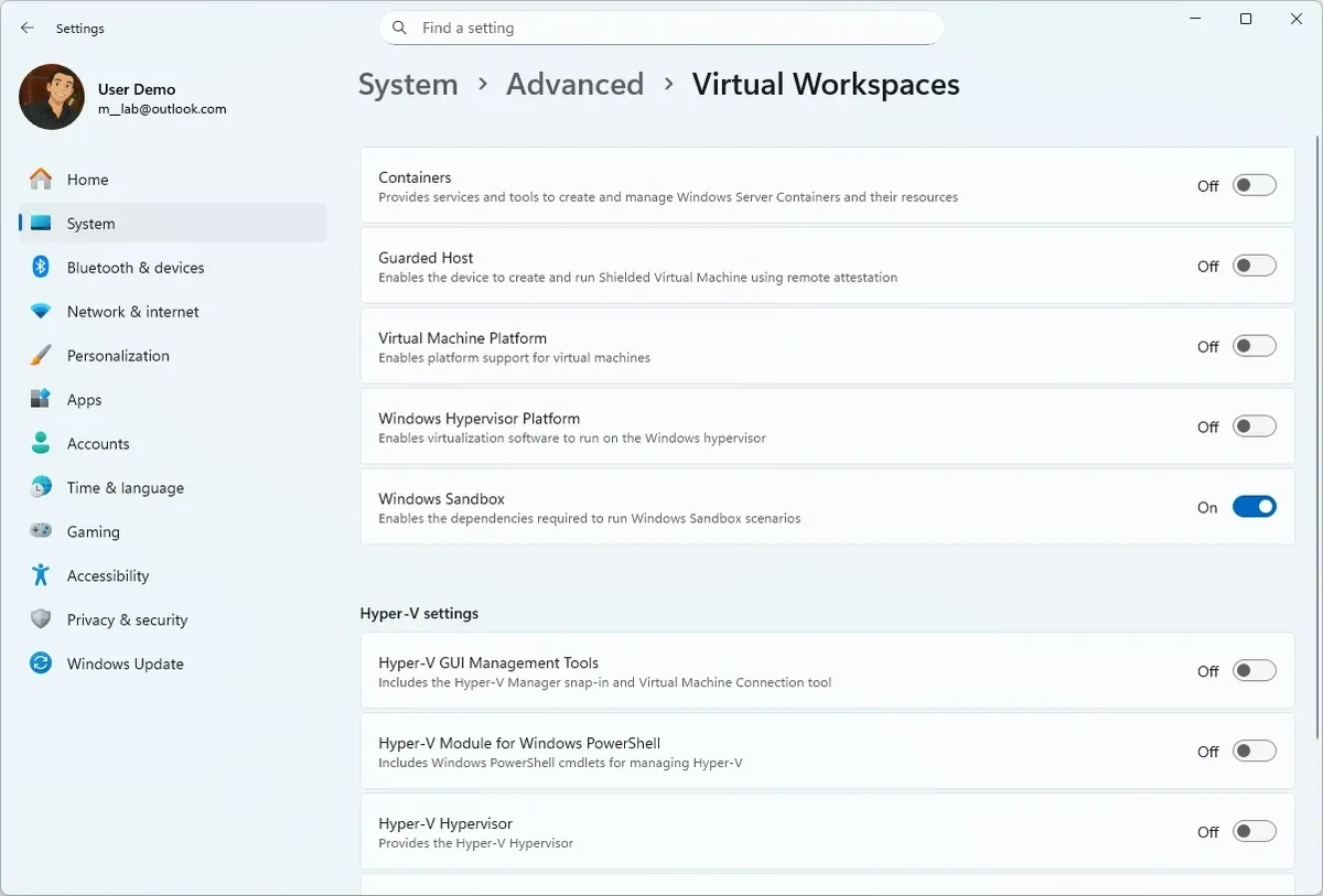 Quản lý Virtual Workspaces