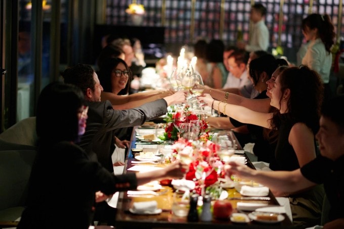 Một bữa tiệc cao cấp tại nhà hàng La Table Hanoia.