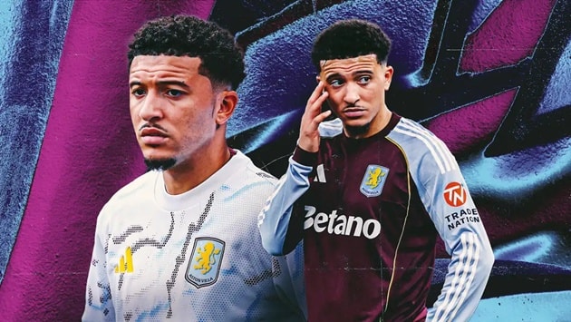 Jadon Sancho mờ nhạt trong màu áo Aston Villa tại Ngoại hạng Anh