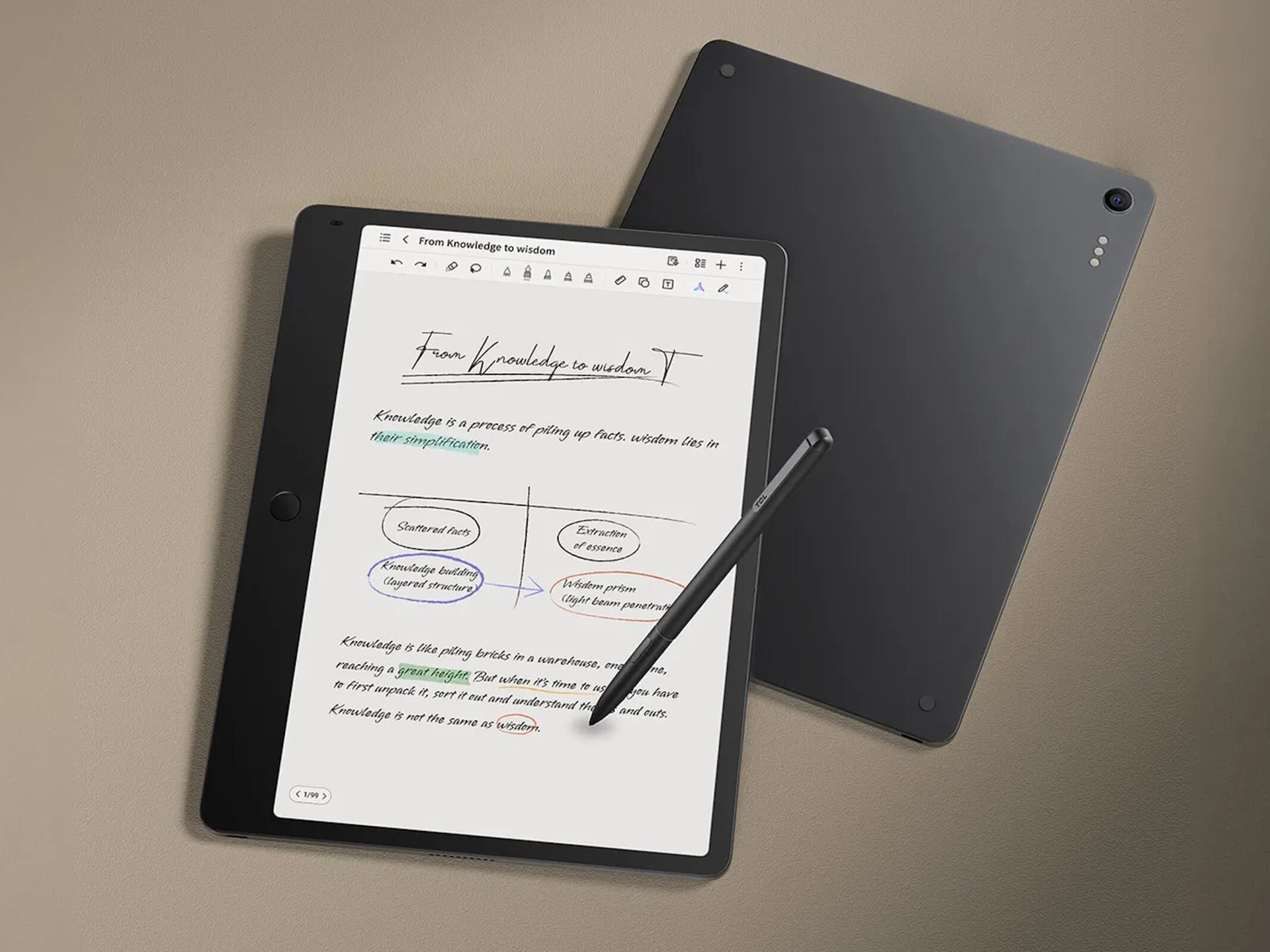 Máy tính bảng TCL Note A1 mới với công nghệ hiển thị NxtPaper hỗ trợ bút cảm ứng