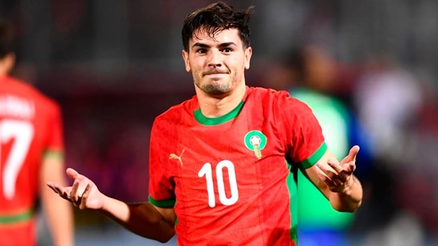 Brahim Diaz thi đấu năng nổ trong màu áo đội tuyển quốc gia Morocco