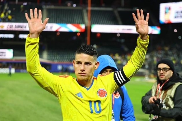 James Rodriguez trong màu áo đội tuyển quốc gia Colombia