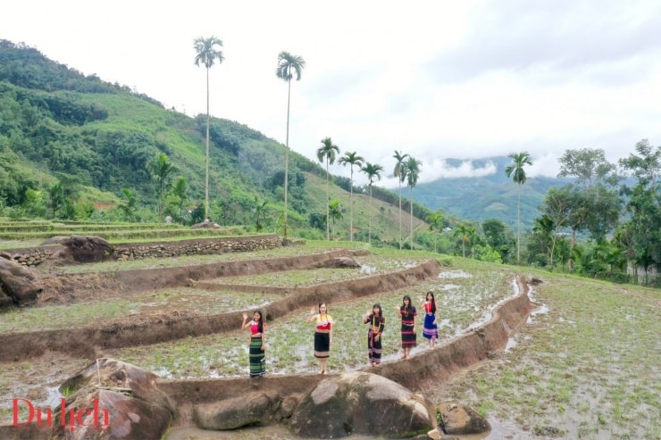 Từng bờ ruộng được tạo dựng bằng phương thức thủ công