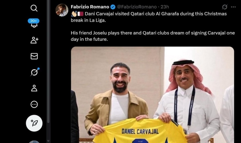 Dani Carvajal được cho là sẽ gia nhập bóng đá Qatar sau khi rời Real Madrid