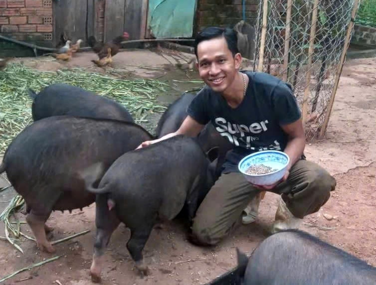 Nuôi heo đen đang mở ra hướng phát triển kinh tế ổn định cho người dân miền núi. Ảnh: Q
