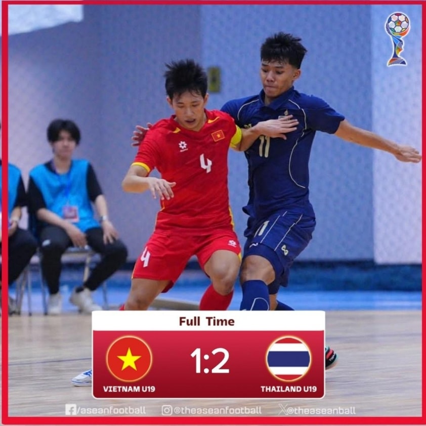 U19 futsal Việt Nam nhận thất bại đáng tiếc trước Thái Lan