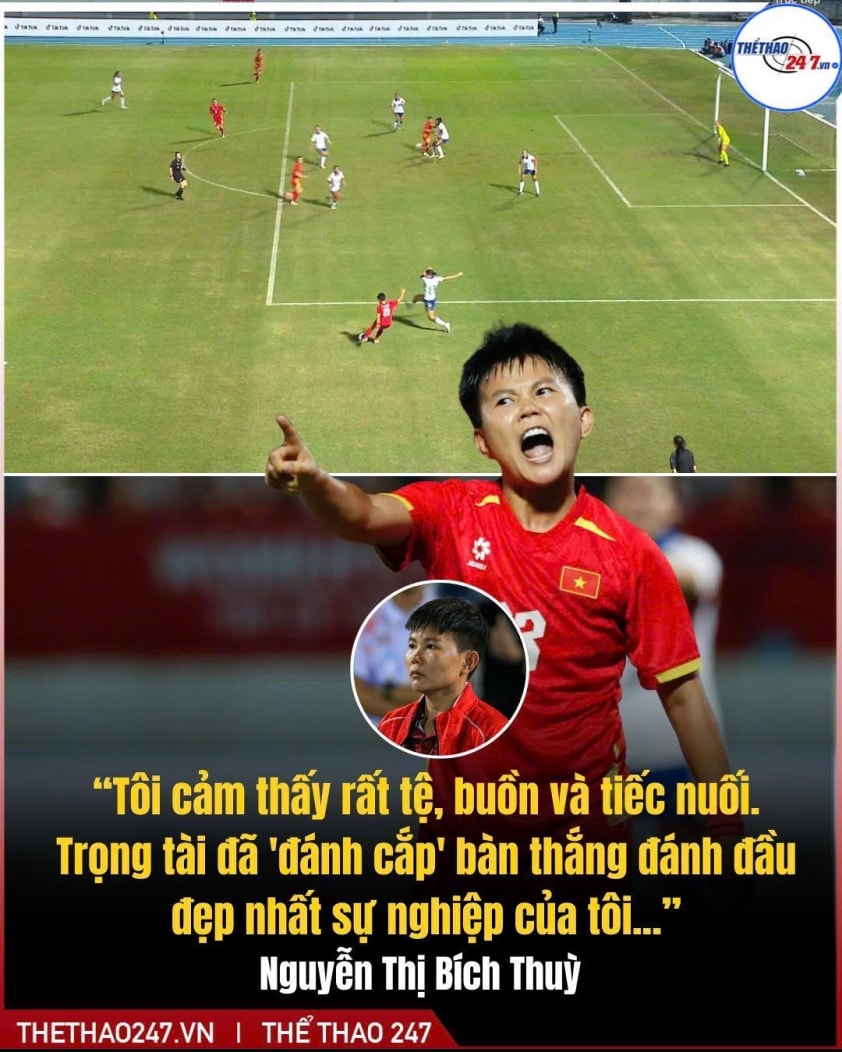 Tình huống Bích Thùy bị thổi việt vị đầy tranh cãi tại chung kết SEA Games 33