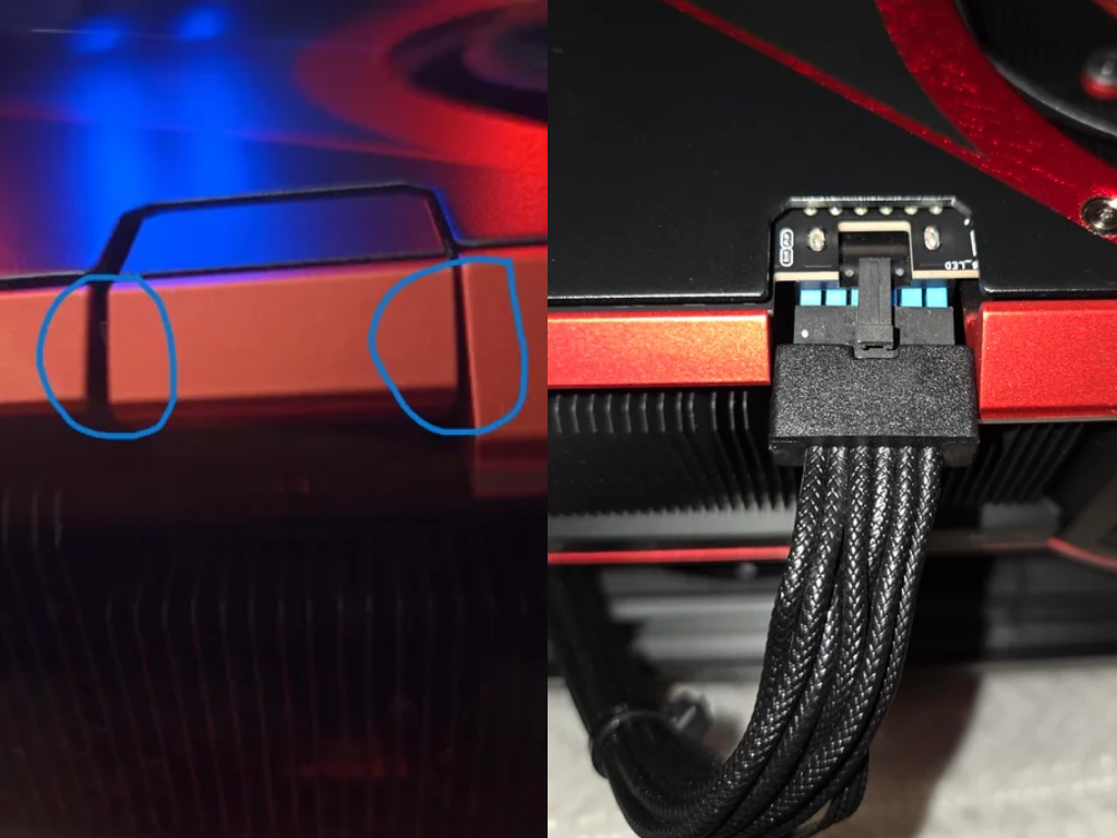 Cổng nguồn 12VHPWR bị lệch trên ASUS ROG Matrix RTX 5090