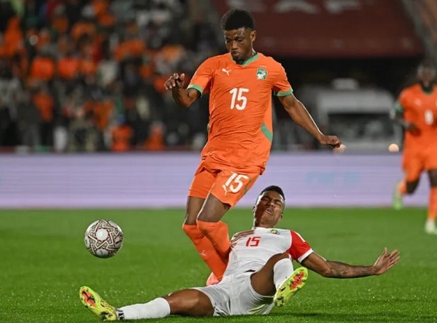 Amad Diallo ăn mừng bàn thắng giúp Bờ Biển Ngà giành 3 điểm trong ngày ra quân AFCON 2025.