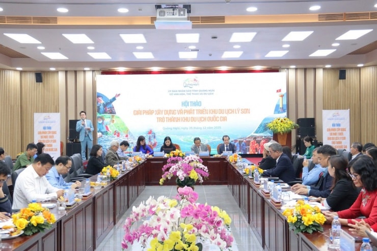 Quang cảnh hội thảo giải pháp phát triển du lịch Lý Sơn.
