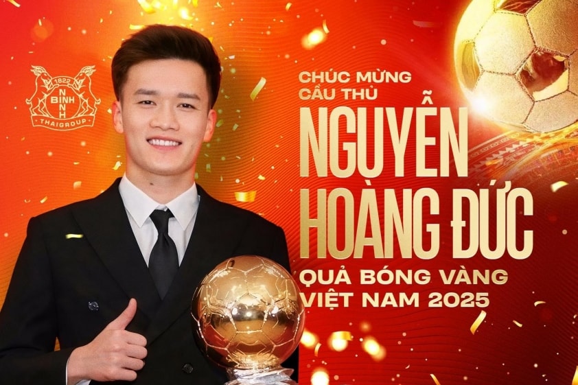 Hoàng Đức xuất sắc đạt được danh hiệu QBV Việt Nam sau một năm thi đấu thăng hoa.
