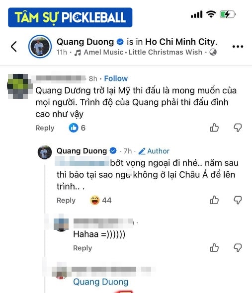 Phản hồi của Quang Dương gây ra nhiều ý kiến trái chiều trong cộng đồng mạng