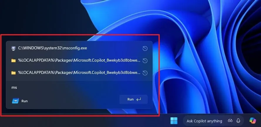Giao diện hộp thoại Run mới sau khi kích hoạt thành công