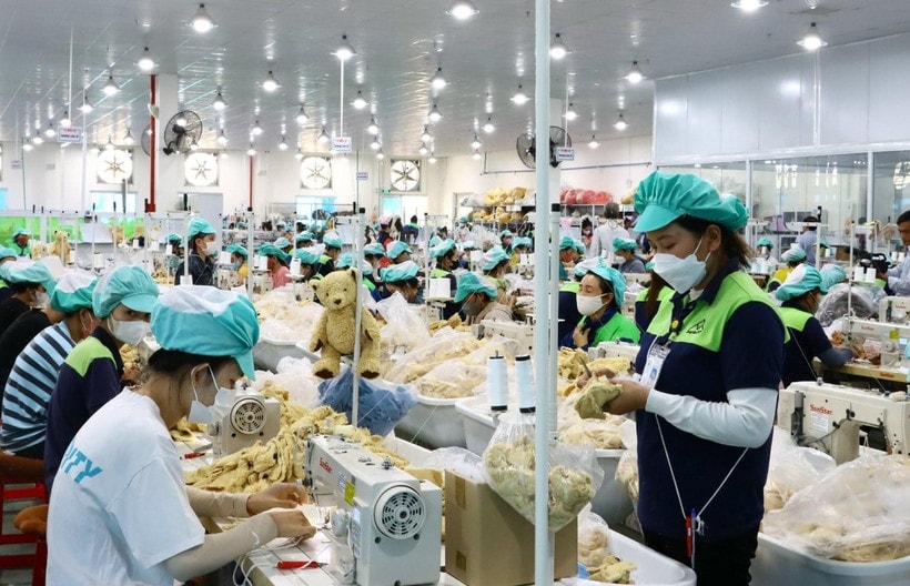 Công nhân sản xuất tại Khu công nghiệp Du Long. Ảnh: TTXVN phát)