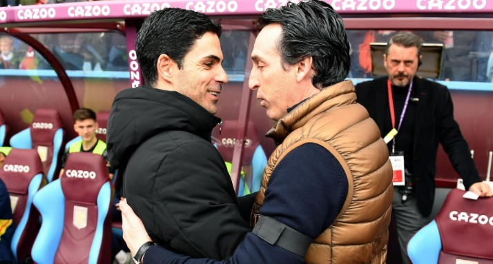 Mikel Arteta và Unai Emery trong một lần đối đầu tại Ngoại hạng Anh