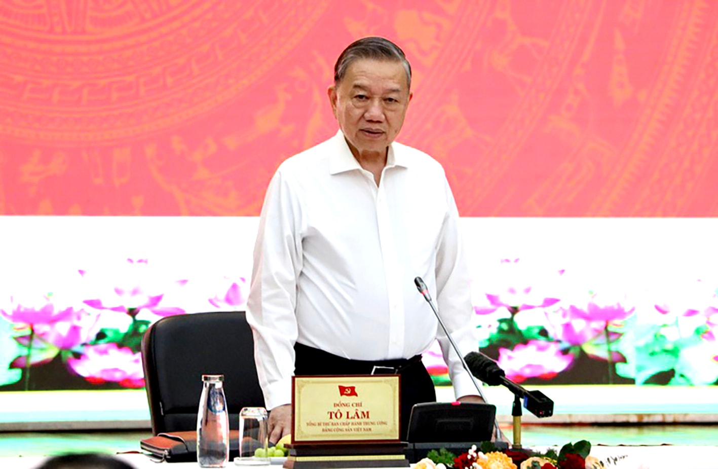 Tổng Bí thư Tô Lâm phát biểu chỉ đạo tại buổi làm việc với Ban Thường vụ Thành ủy Đà Nẵng và Ban Thường vụ tỉnh Quảng Nam vào chiều 29/3/2025.