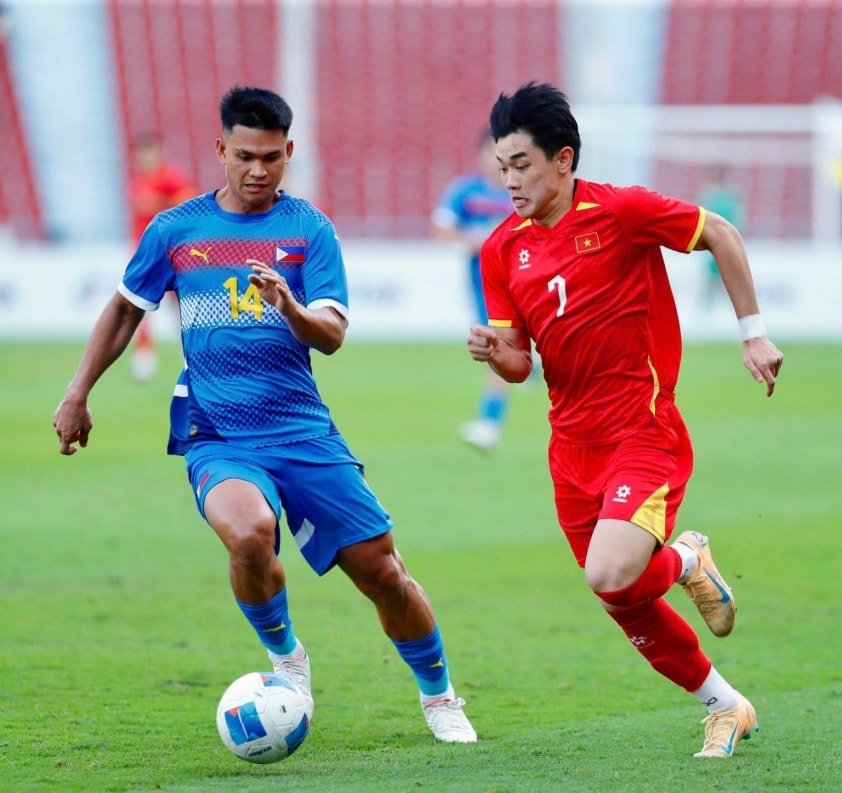 Cầu thủ U23 Việt Nam ăn mừng bàn thắng tại SEA Games
