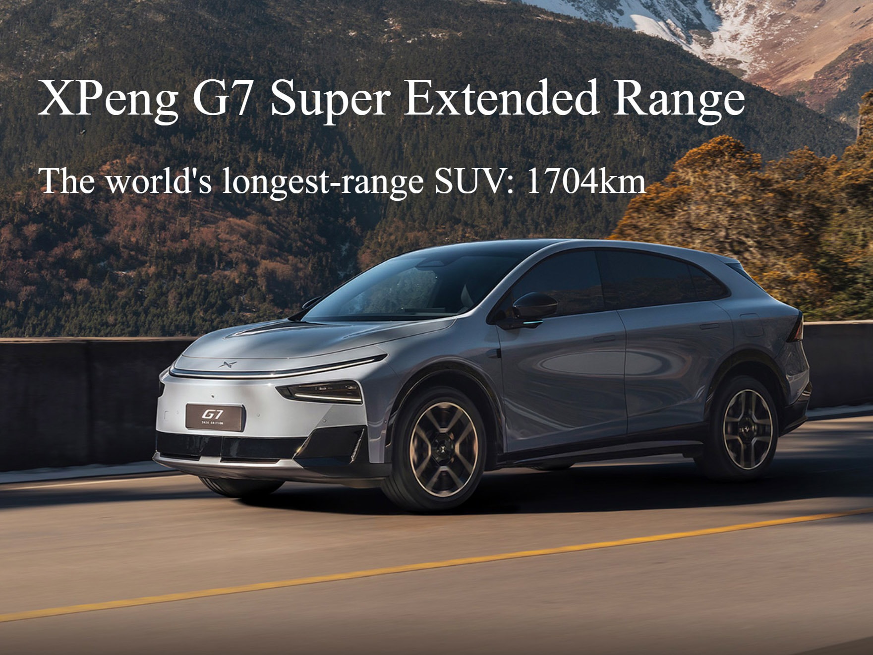 The XPeng G7 longest-range SUV.