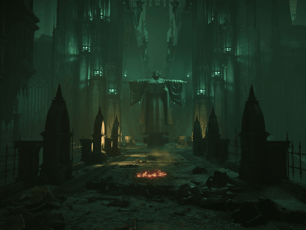 Một ảnh chụp màn hình từ Demon's Souls chạy trên máy chơi game PS5