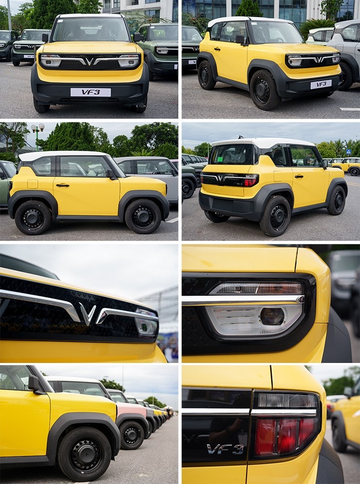 Ngoại thất VinFast VF 3 với phong cách thiết kế mạnh mẽ