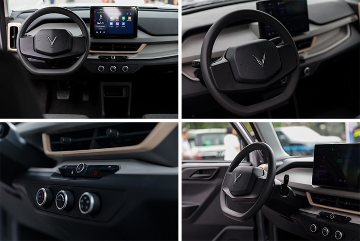 Phần đuôi xe VinFast VF 3 với cụm đèn và cản sau sơn đen cơ bắp