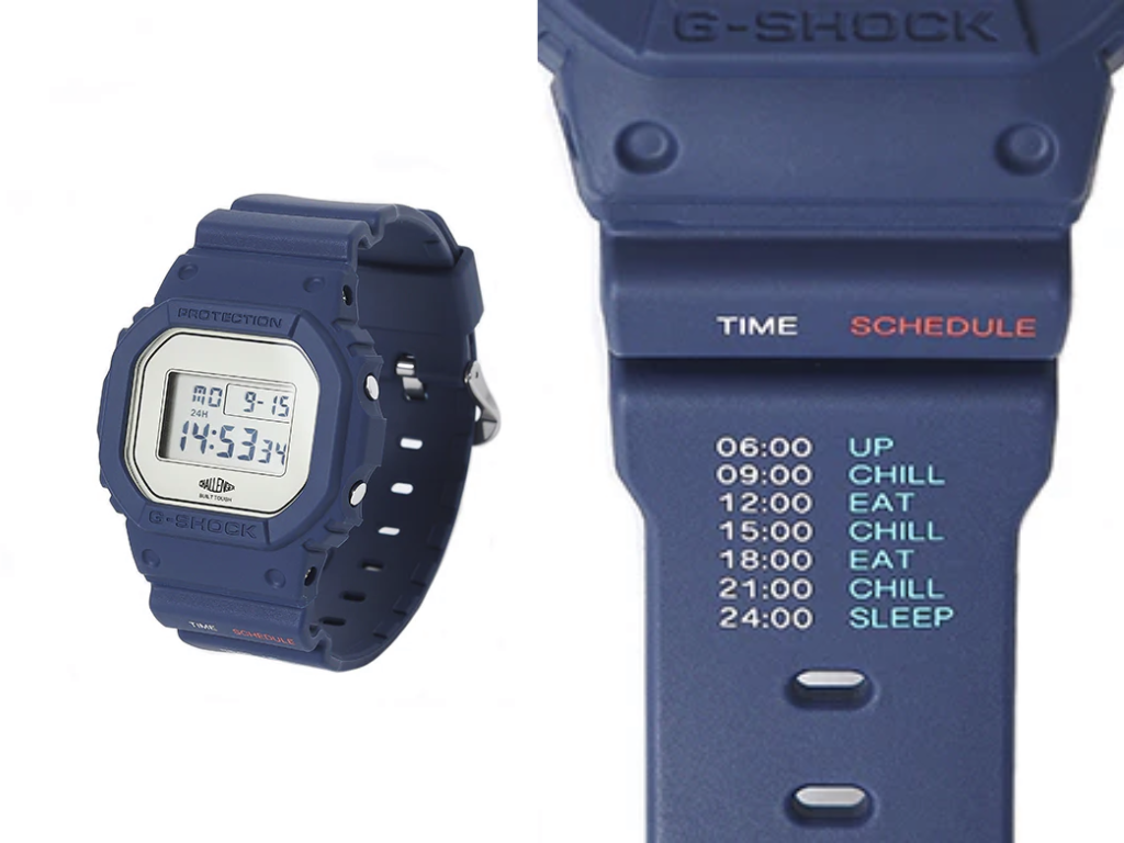 Mẫu đồng hồ Casio G-Shock DW-5600CH25-2 phối hợp cùng thương hiệu Challenger với thiết kế dây đeo và đèn nền đặc trưng.