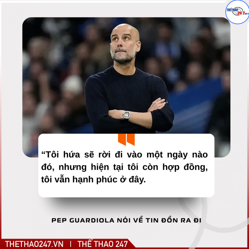 Thông tin về hợp đồng của Pep Guardiola tại Man City