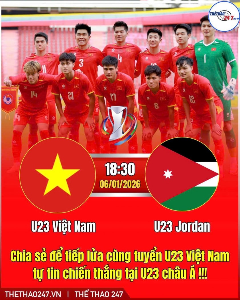 Lịch thi đấu U23 Việt Nam tại VCK U23 châu Á 2026