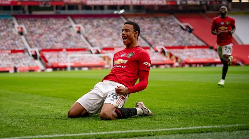 Mason Greenwood trong màu áo Manchester United trước đây