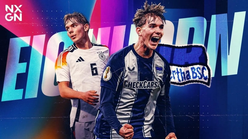 Kennet Eichhorn thi đấu trong màu áo Hertha Berlin