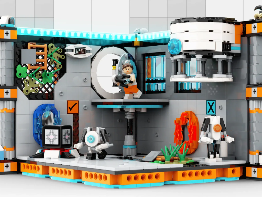 Bộ lắp ráp LEGO Ideas Portal 2 Test Chamber Creator với thiết kế mô-đun 1.280 chi tiết