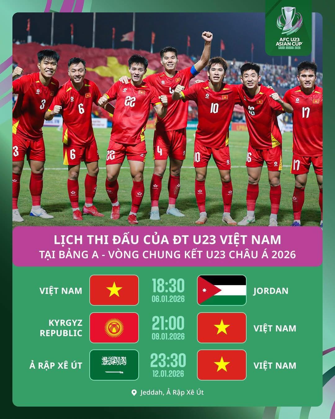 U23 Việt Nam tập luyện tại Saudi Arabia