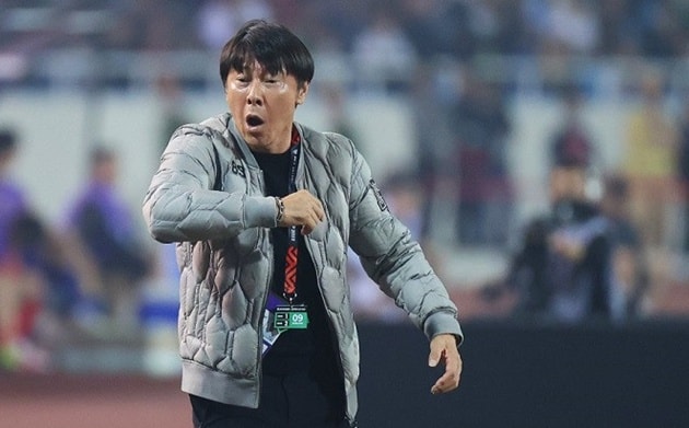 HLV Shin Tae Yong trong thời gian dẫn dắt đội tuyển Indonesia