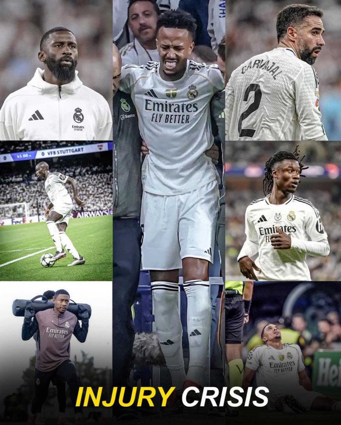 Danh sách chấn thương của Real Madrid kéo dài