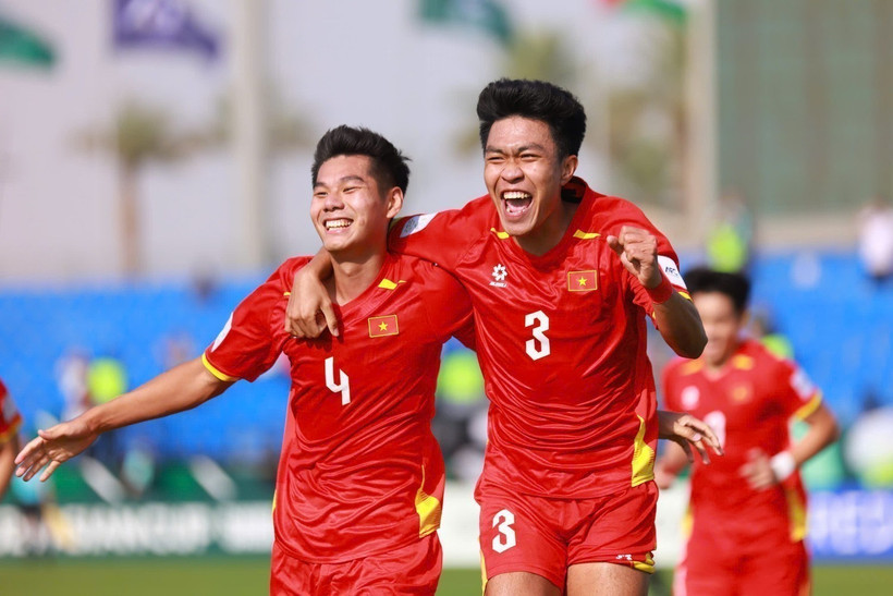 Niềm vui của các cầu thủ U23 Việt Nam. (Nguồn: AFC)