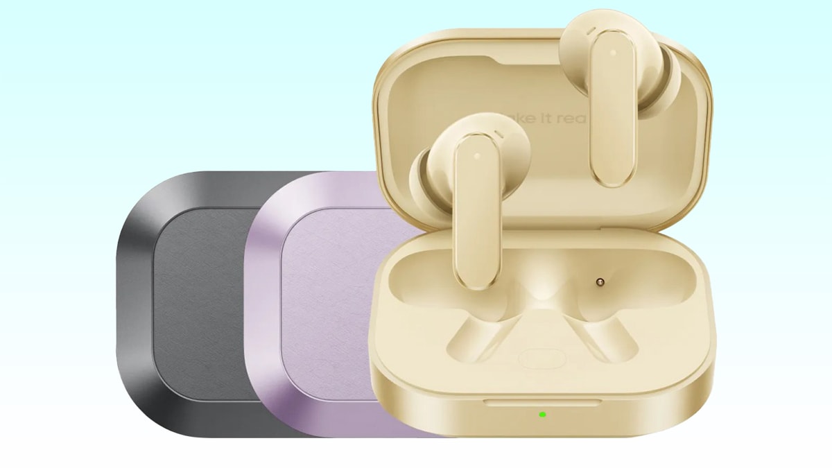 Hộp sạc realme Buds Air 8 có thiết kế hình học hoàn thiện từ silicone hữu cơ