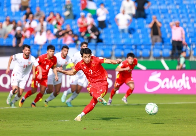 U23 Việt Nam ăn mừng chiến thắng trước U23 Jordan tại giải U23 châu Á 2026