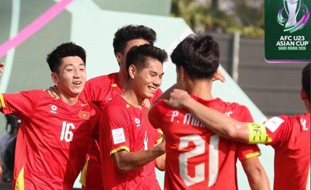 U23 Việt Nam ăn mừng chiến thắng trước U23 Jordan tại VCK U23 châu Á