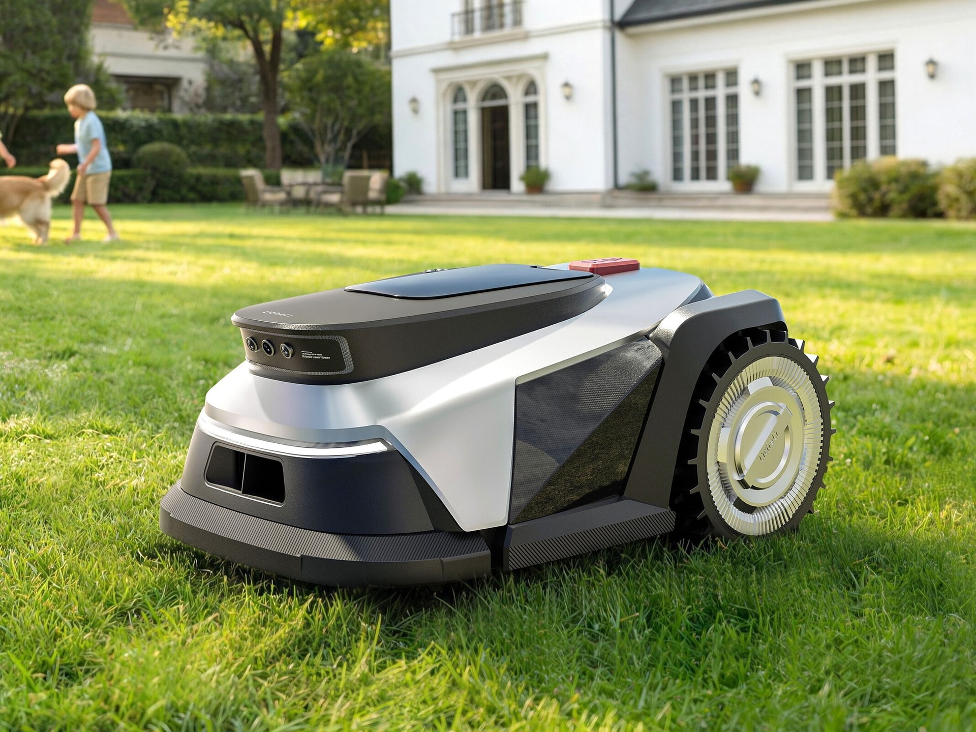 Máy cắt cỏ robot Litheli Skope 800 AI-Vision vận hành trên sân cỏ