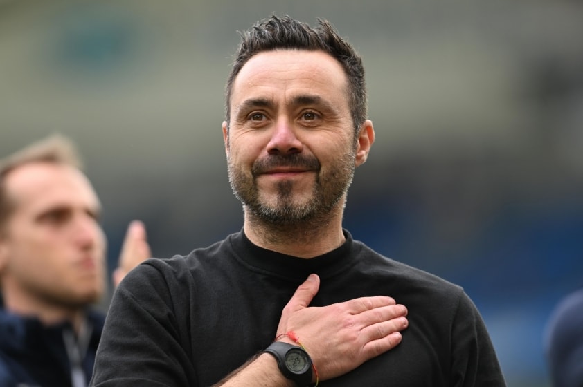 HLV Roberto de Zerbi trong màu áo Marseille