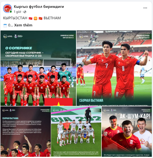 LĐBĐ Kyrgyzstan đánh giá cao U23 Việt Nam trước thềm lượt trận thứ 2 bảng A U23 châu Á 2026.