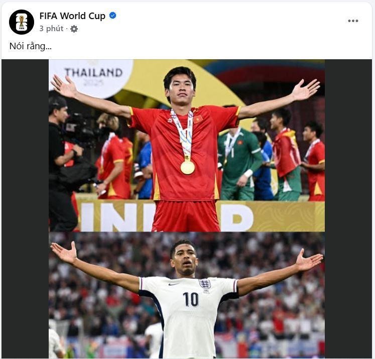 Fanpage FIFA vinh danh Văn Thuận sau trận thắng U23 Kyrgyzstan