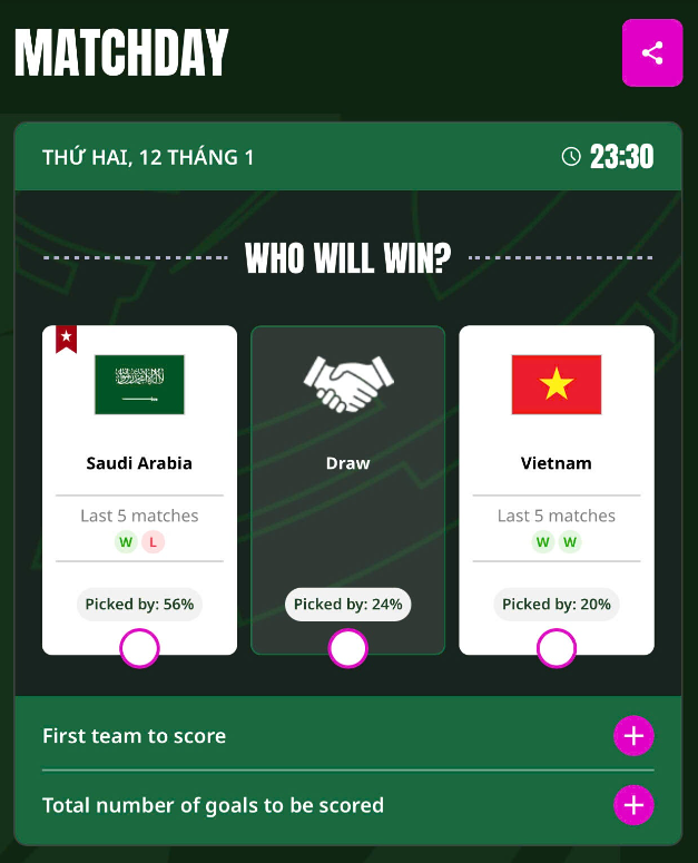 Siêu máy tính AFC dự đoán kết quả trận U23 Ả Rập Xê Út và U23 Việt Nam