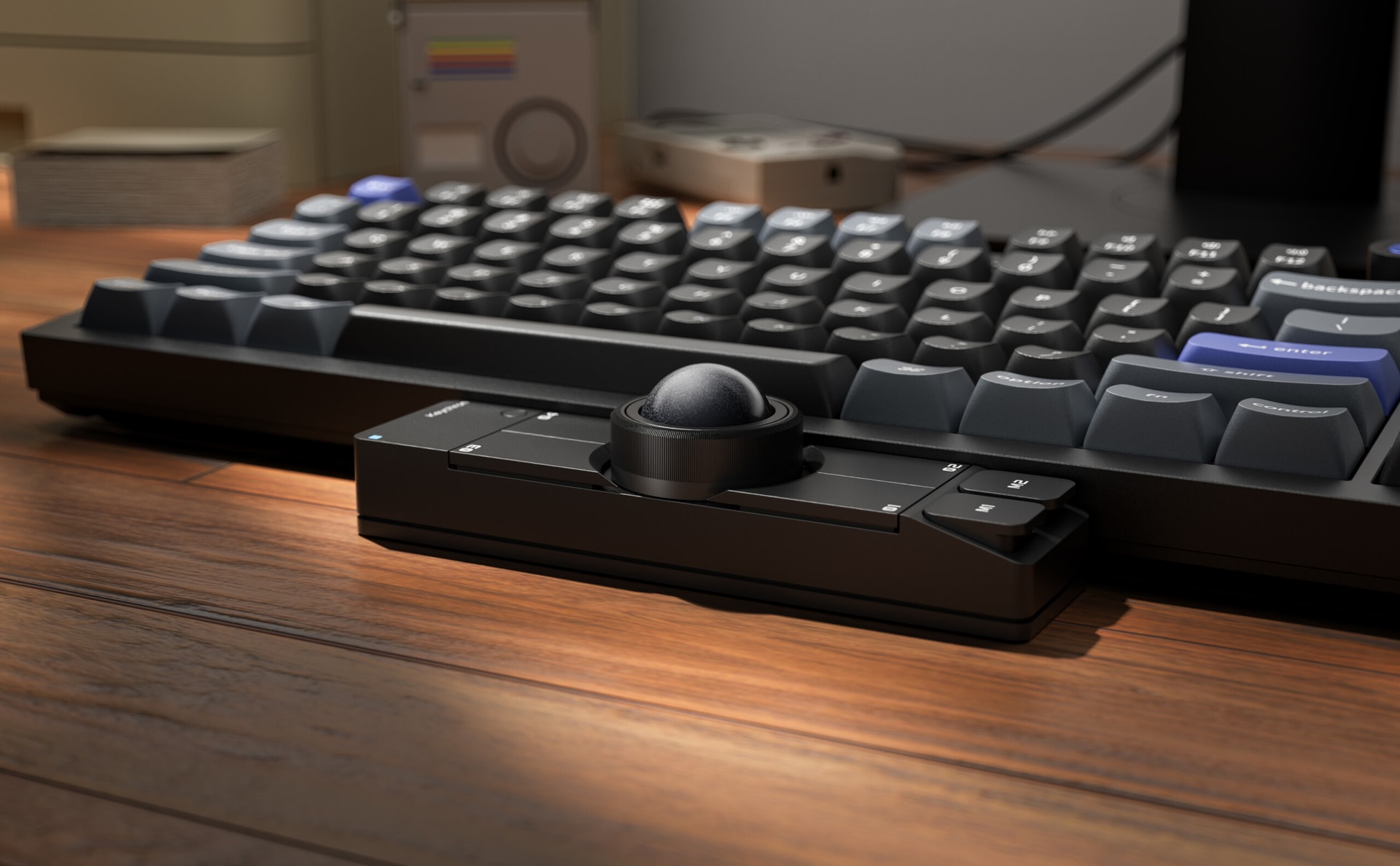 Keychron Nape Pro wireless trackball keyboard space bar position