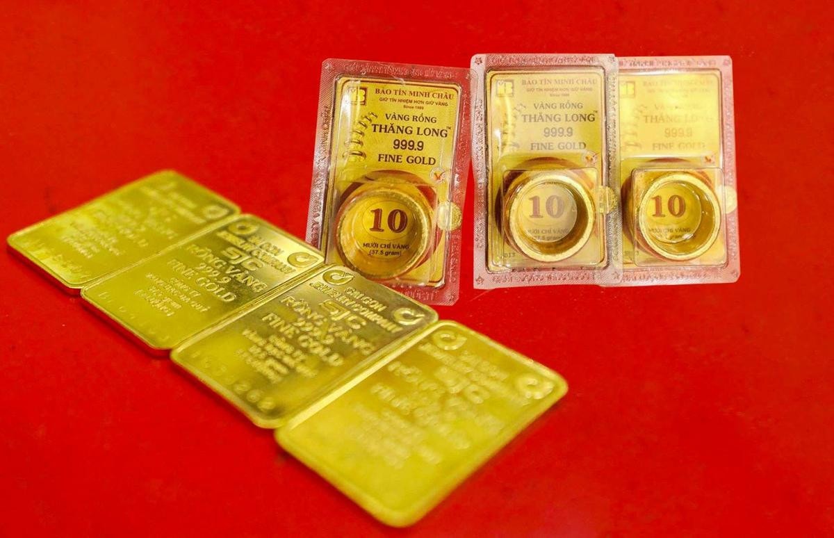 Vàng miếng tại Việt Nam ghi nhận mức tăng mạnh 1,5 triệu đồng mỗi lượng trong phiên sáng 11/1